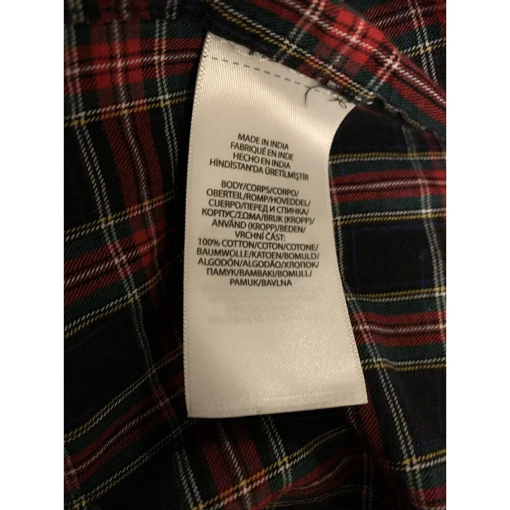 Ralph Lauren Boys Shirt Youth XL Tartan Plaid Pony Button Down Cotton